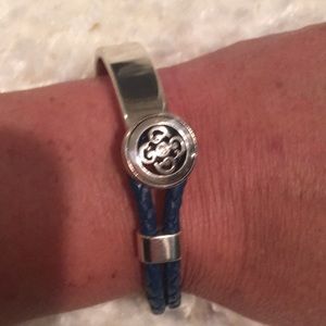 NWOT Brighton Silver and Leather Bracelet